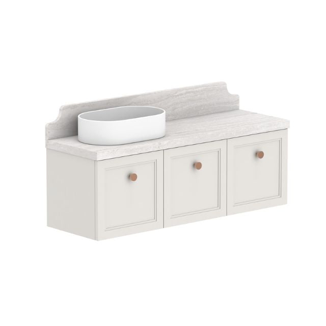 ADP Mabel Ensuite Wall Hung Vanity With Durasein Benchtop - 1200mm Left Basin MABECS1200WHLDU | The Blue Space