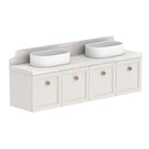 ADP Mabel Ensuite Wall Hung Vanity With Durasein Benchtop - 1500mm Double Basin MABECS1500WHDDU | The Blue Space