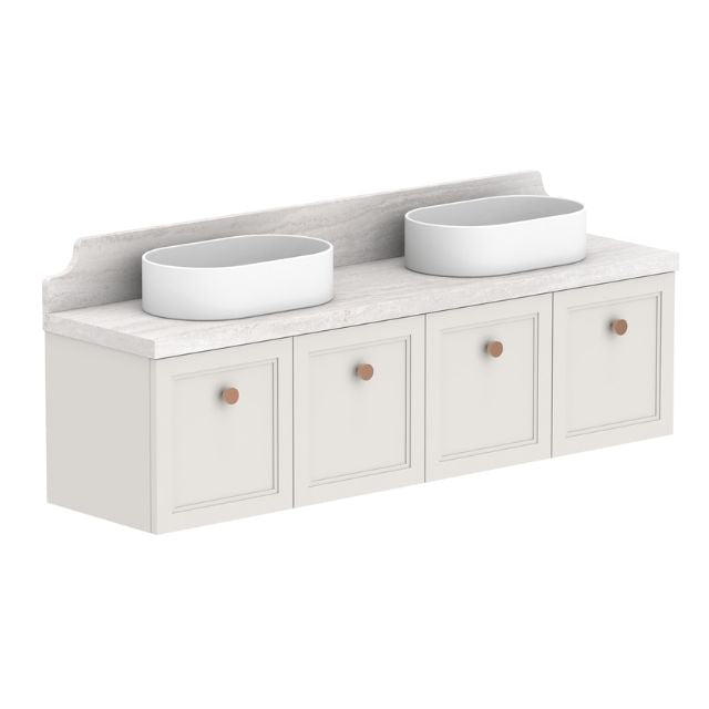 ADP Mabel Ensuite Wall Hung Vanity With Durasein Benchtop - 1500mm Double Basin MABECS1500WHDDU | The Blue Space