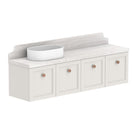 ADP Mabel Ensuite Wall Hung Vanity With Durasein Benchtop - 1500mm Left Basin MABECS1500WHLDU | The Blue Space