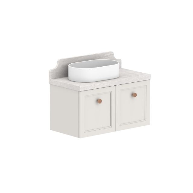 ADP Mabel Ensuite Wall Hung Vanity With Durasein Benchtop - 750mm Left Basin MABECS0750WHLDU | The Blue Space