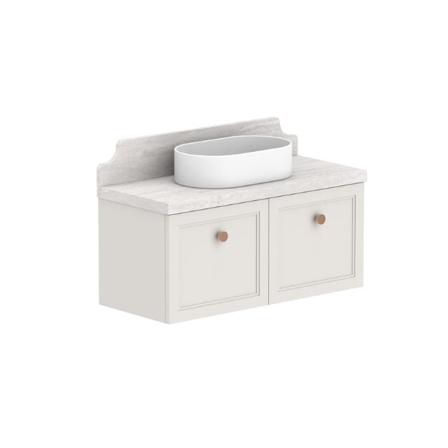 ADP Mabel Ensuite Wall Hung Vanity With Durasein Benchtop - 900mm Centre Basin MABECS0900WHCDU | The Blue Space