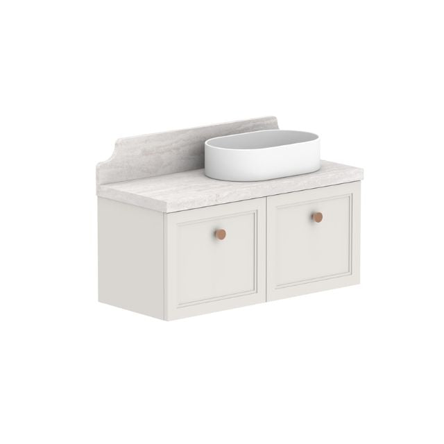 ADP Mabel Ensuite Wall Hung Vanity With Durasein Benchtop - 900mm Right Basin MABECS0900WHRDU | The Blue Space