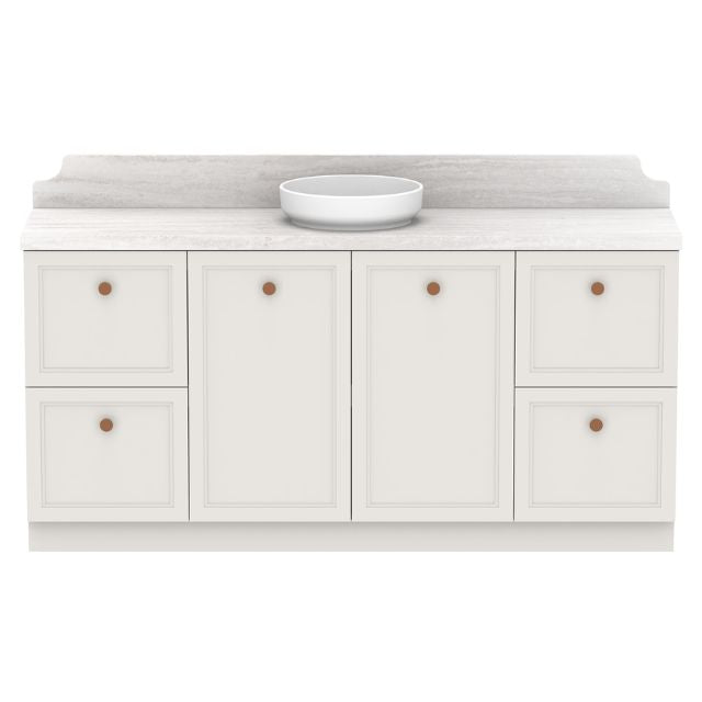 ADP Mabel Floor Standing Vanity With Cherry Pie Premium Solid Surface Benchtop - 1800mm Single Basin MABFCW1800WKCCP | The Blue Space