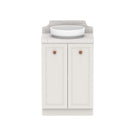 ADP Mabel Floor Standing Vanity With Cherry Pie Premium Solid Surface Benchtop - 600mm Single Basin MABFDW0600WKCCP | The Blue Space