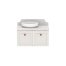 ADP Mabel Wall Hung Vanity With Cherry Pie Premium Solid Surface Benchtop - 750mm Left Offset Basin MABFCS0750WHLCP | The Blue Space