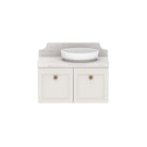 ADP Mabel Wall Hung Vanity With Cherry Pie Premium Solid Surface Benchtop - 750mm Right Offset Basin MABFCS0750WHRCP | The Blue Space