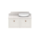 ADP Mabel Wall Hung Vanity With Cherry Pie Premium Solid Surface Benchtop - 900mm Right Offset Basin MABFCS0900WHRCP | The Blue Space