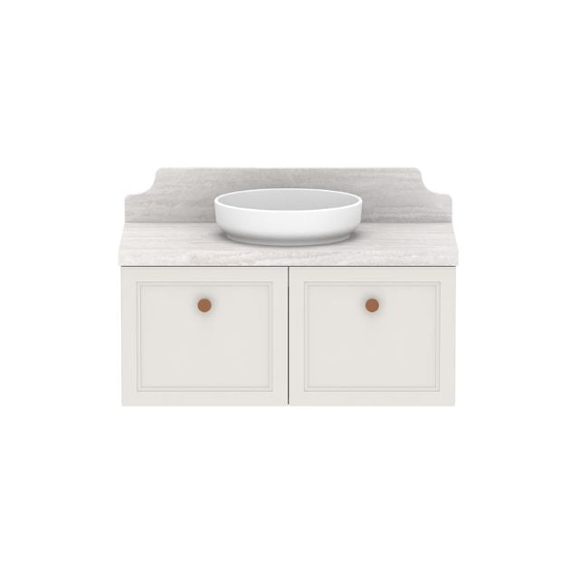 ADP Mabel Wall Hung Vanity With Cherry Pie Premium Solid Surface Benchtop - 900mm Single Basin MABFCS0900WHCCP | The Blue Space