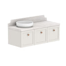 ADP Mabel Wall Hung Vanity With Durasein Benchtop - 1200mm Left Offset Basin MABFCS1200WHLDU | The Blue Space