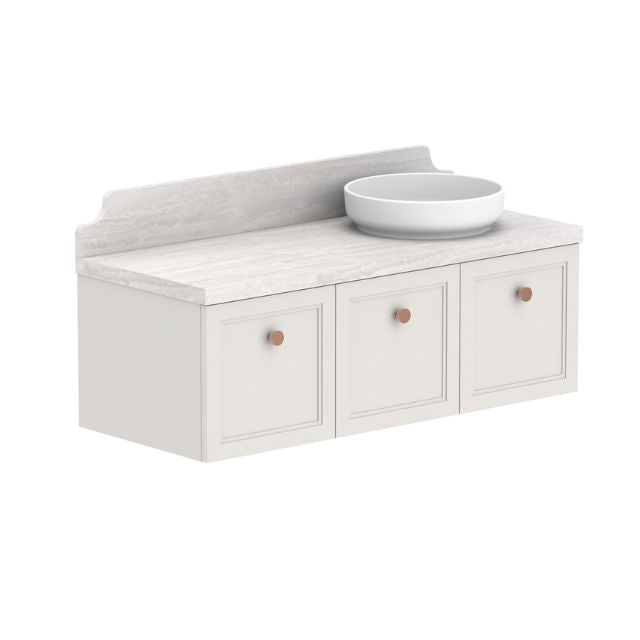 ADP Mabel Wall Hung Vanity With Durasein Benchtop - 1200mm Right Offset Basin MABFCS1200WHRDU | The Blue Space