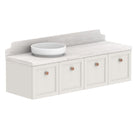 ADP Mabel Wall Hung Vanity With Durasein Benchtop - 1500mm Left Offset Basin MABFCS1500WHLDU | The Blue Space