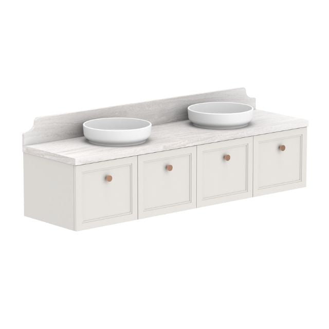 ADP Mabel Wall Hung Vanity With Durasein Benchtop - 1800mm Double Basin MABFCS1800WHDDU | The Blue Space