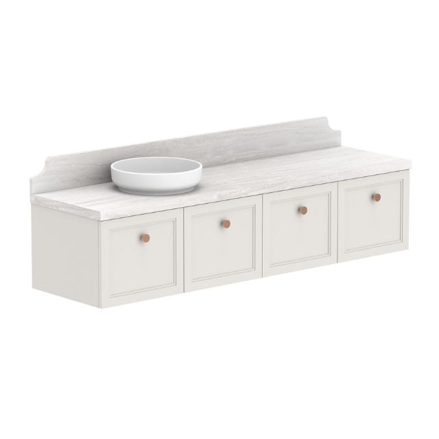 ADP Mabel Wall Hung Vanity With Durasein Benchtop - 1800mm Left Offset Basin MABFCS1800WHLDU | The Blue Space