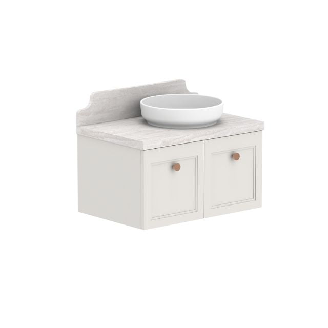 ADP Mabel Wall Hung Vanity With Durasein Benchtop - 750mm Right Offset Basin MABFCS0750WHRDU | The Blue Space