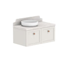 ADP Mabel Wall Hung Vanity With Durasein Benchtop - 900mm Left Offset Basin MABFCS0900WHLDU | The Blue Space