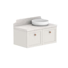 ADP Mabel Wall Hung Vanity With Durasein Benchtop - 900mm Right Offset Basin MABFCS0900WHRDU | The Blue Space