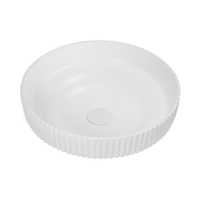 Bao Concertina 410mm Above Counter Basin - Matte White  | The Blue Space