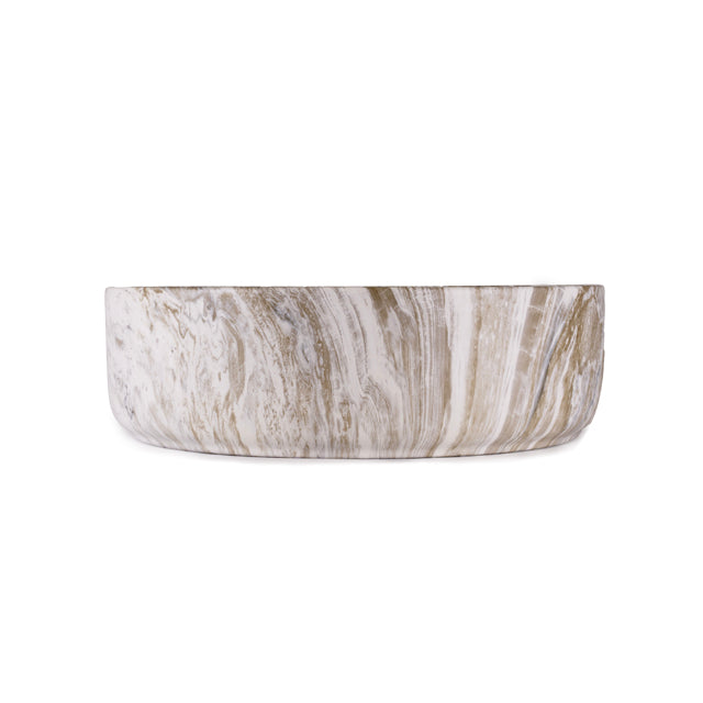 Bao Round 400mm Above Counter Basin Ochre Veins  | The Blue Space