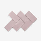 Blush Luca Hand Made Gloss Subway Tile 75 x 150 x 8mm  | The Blue Space