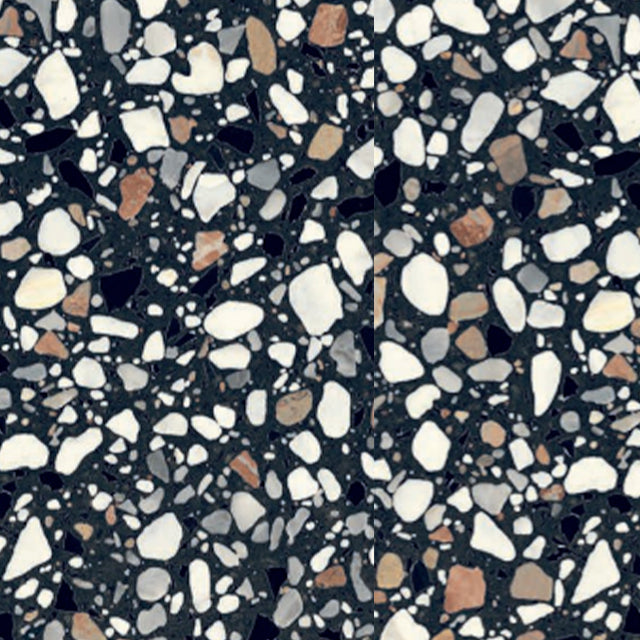 Charcoal Theo Terrazzo Tile Matt 200 x 200mm Porcelain  | The Blue Space