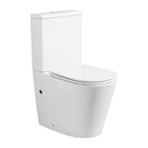 Indigo Cali wall faced toilet suite back entry and bottom inlet. Affordable powder room and bathroom packages online. 
