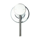 Indigo Alisa wall bath shower mixer in chrome finish. Affordable round shower and bath mixer tap. 