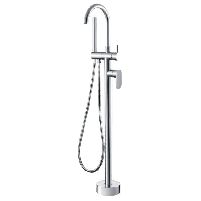 Fienza Empire Floor Mounted Bath Mixer With Hand Shower 221113 - The Blue Space