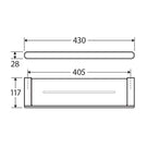 Technical Drawing Fienza Empire Shelf Chrome 88807 - The Blue Space