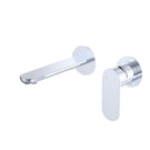 Fienza Empire Slim Basin/Bath Wall Mixer Set Round Plates 160mm Chrome 234104-LF - The Blue Space