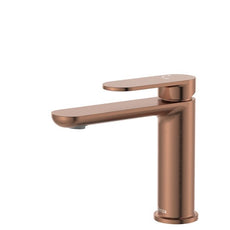 Fienza Empire Slim Basin Mixer Cold Start Brushed Copper 234103CO-LF - The Blue Space