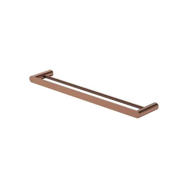 Fienza Empire Slim Double Towel Rail 600mm Brushed Copper 88908600CO - The Blue Space