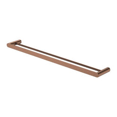 Fienza Empire Slim Double Towel Rail 800mm Brushed Copper 88908800CO - The Blue Space