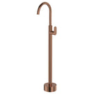 Fienza Empire Slim Floor Mounted Basin/bath Mixer Brushed Copper 221112CO-LF - The Blue Space