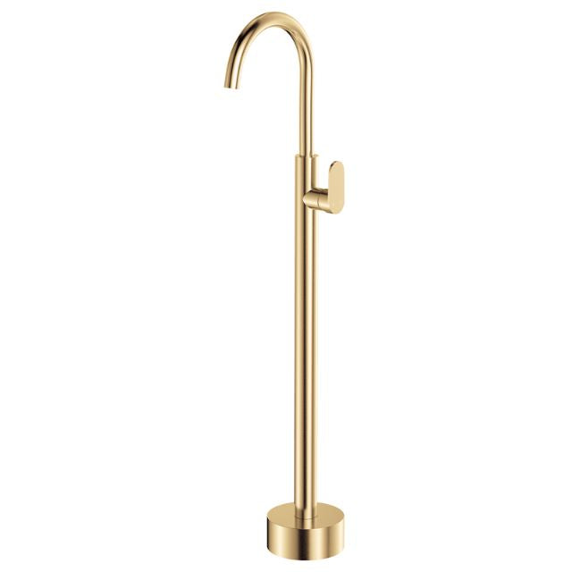 Fienza Empire Slim Floor Mounted Basin/bath Mixer Urban Brass 221112UB-LF - The Blue Space