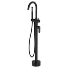 Fienza Empire Slim Floor Mounted Bath Mixer with Hand Shower Matte Black 234113B - The Blue Space