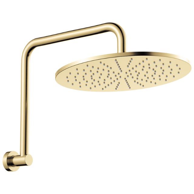 Fienza Empire Slim Gooseneck Shower Arm Set Urban Brass 411109UB-A - The Blue Space