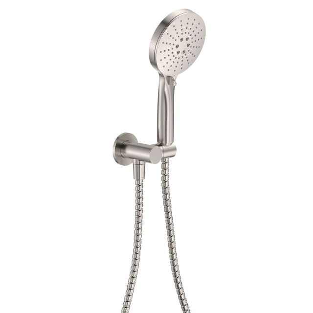 Fienza Empire Slim Hand Shower Round Plate Brushed Nickel 433202BN - The Blue Space