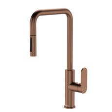 Fienza Empire Slim Pull Out Sink Mixer Brushed Copper 234108CO-LF - The Blue Space