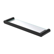 Fienza Empire Slim Shower Shelf Glass Matte Black 88907B - The Blue Space