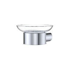 Fienza Empire Slim Soap Holder Glass Dish Chrome 88906 - The Blue Space