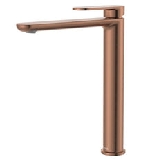 Fienza Empire Slim Tall Basin Mixer Cold Start Brushed Copper 234107CO-LF - The Blue Space