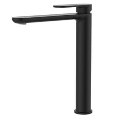 Fienza Empire Slim Tall Basin Mixer Cold Start Matte Black 234107B-LF - The Blue Space