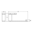 Technical Drawing Fienza Empire Slim Toilet Roll Holder Brushed Nickel 88903BN - The Blue Space