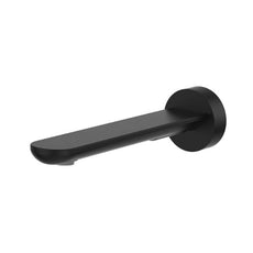 Fienza Empire Slim Wall Basin/Bath Outlet 180mm Round Plate Matte Black 234115B-2-LF - The Blue Space