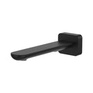 Fienza Empire Slim Wall Basin/Bath Outlet 180mm Square Plate Matte Black 234115B-LF - The Blue Space