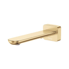 Fienza Empire Slim Wall Basin/Bath Outlet 180mm Square Plate Urban Brass 234115UB-LF - The Blue Space