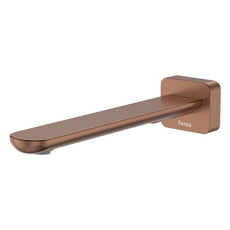 Fienza Empire Slim Wall Basin/Bath Outlet 220mm Square Plate Brushed Copper 234116CO-LF - The Blue Space