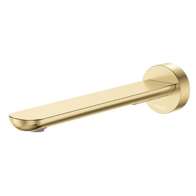 Fienza Empire Slim Wall Bath/Basin Outlet 220mm Round Plate Urban Brass 234116UB-2-LF - The Blue Space