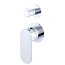 Fienza Empire Slim Wall Diverter Mixer Small Round Plates Vertical Chrome 234102-4-LF - The Blue Space